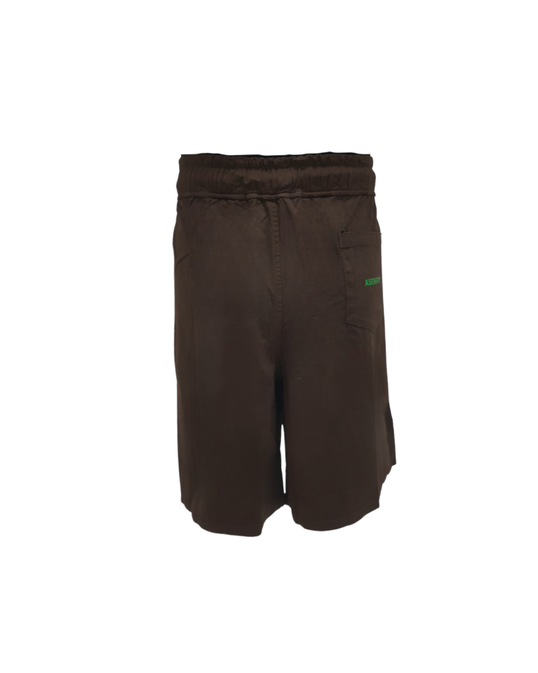 Asensyo Shorts Scritta Verde Marrone