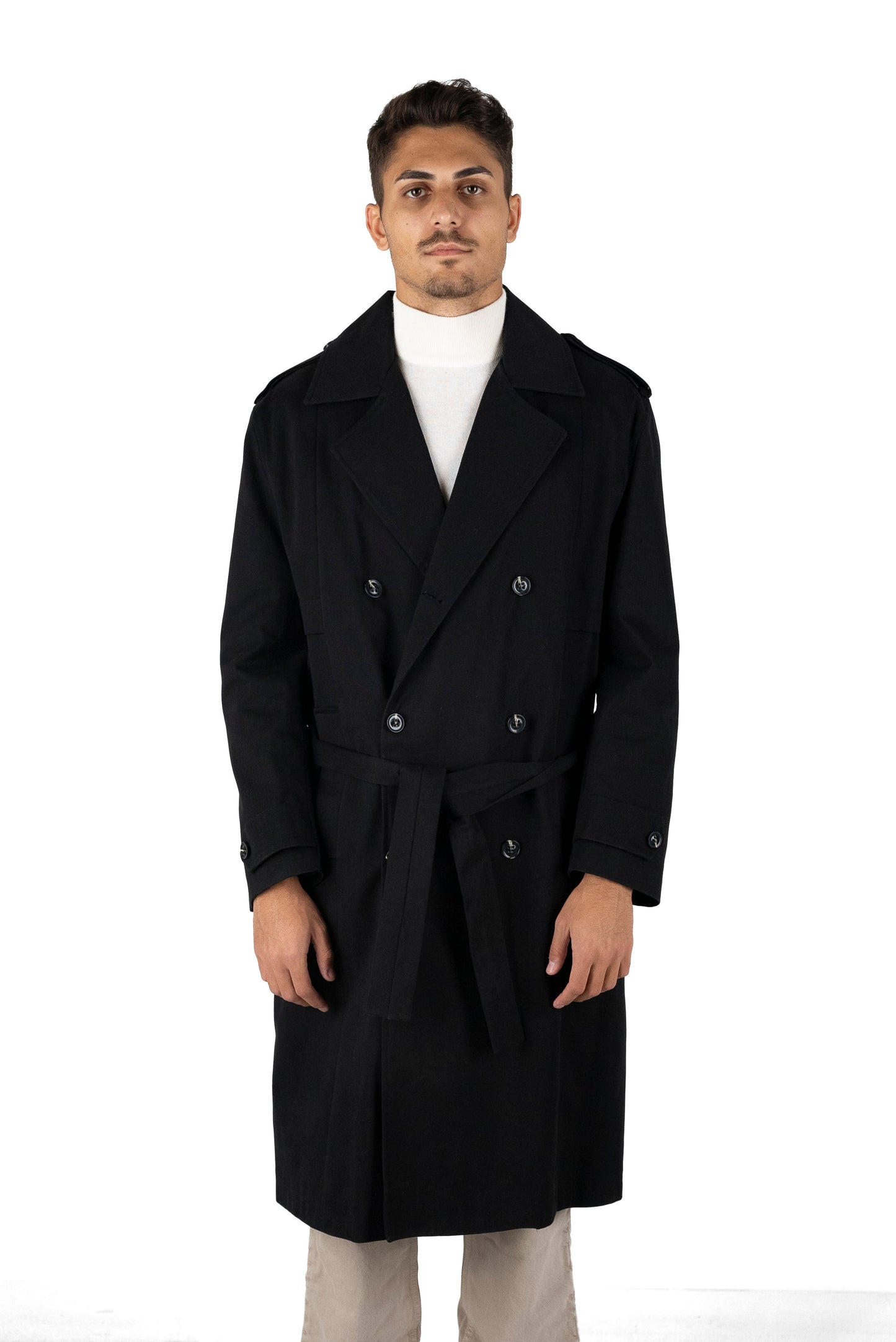 Why Not Brand  Cappotto doppiopetto con laccio